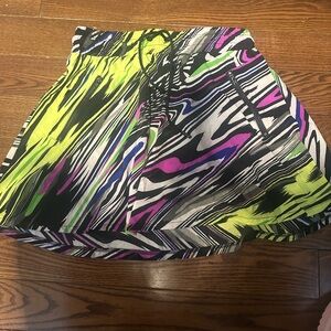 Fabletics Neon Abstract Skater Skirt